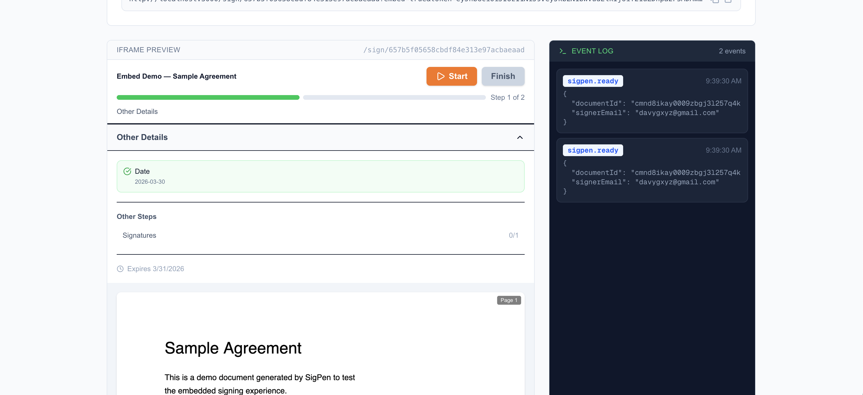 How to Embed Document Signing in Your App with an Iframe | SigPen